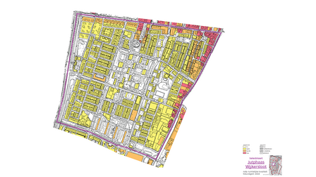 Kaart met welstandsniveaus in de wijk Jutphaas-Wijkersloot