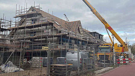 Woning in aanbouw