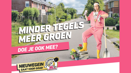 Minder tegels meer groen. Doe je ook mee? Nieuwegein gaat voor goud!