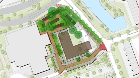 Ontwerp van de buitenruimte van woonzorgcentrum Nijemonde