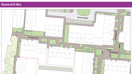 Kaart met ontwerp voor Kloosterdrift West