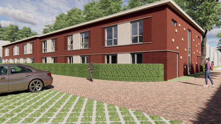 Illustratie Huis Mandala gezien vanaf de tuin noordwest