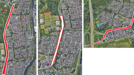 Kaartweergave van afsluiting.