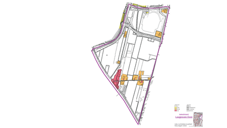 Kaart met welstandsniveaus in Laagraven Oost