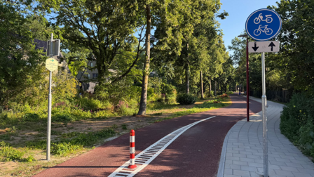 Fietspad door groen