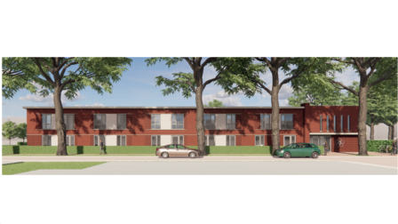 Illustratie straatgevel Huis Mandala