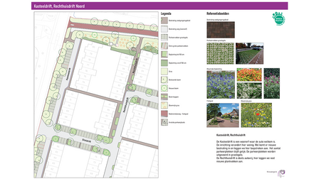 Kaart met ontwerp voor de Kasteeldrift Noord