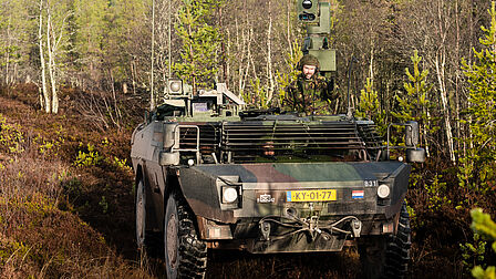 Foto van een militair voertuig