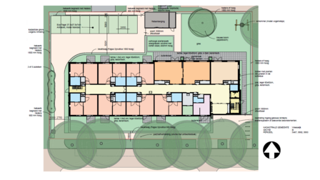Situatietekening Huis Mandala op schaal 1:200