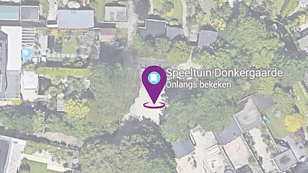 Kaart met punt op de Donkeregaarde