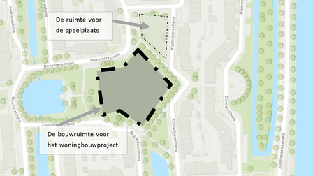 Kaart met locatie van de Deventerschans