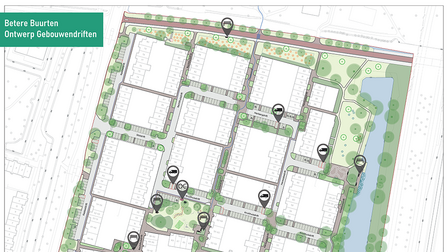 Kaart met ontwerp voor Betere Buurten