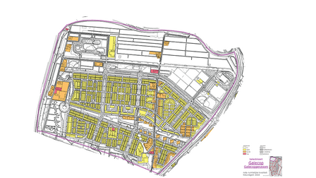 Kaart met welstandsniveaus in de wijk Galecop