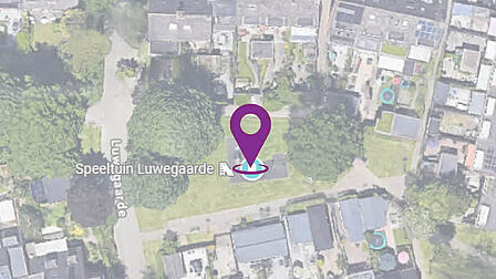 Kaart met punt op de Lichtegaarde
