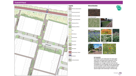 Kaart met ontwerp voor de Citadeldrift Noord