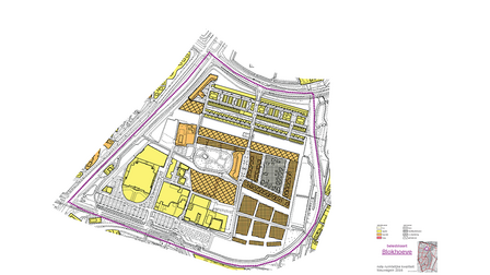 Kaart met welstandsniveaus in de wijk Blokhoeve