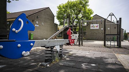 Foto van een schoolplein