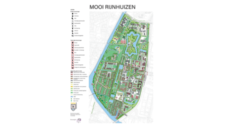 Kaart met voorzieningen in Rijnhuizen